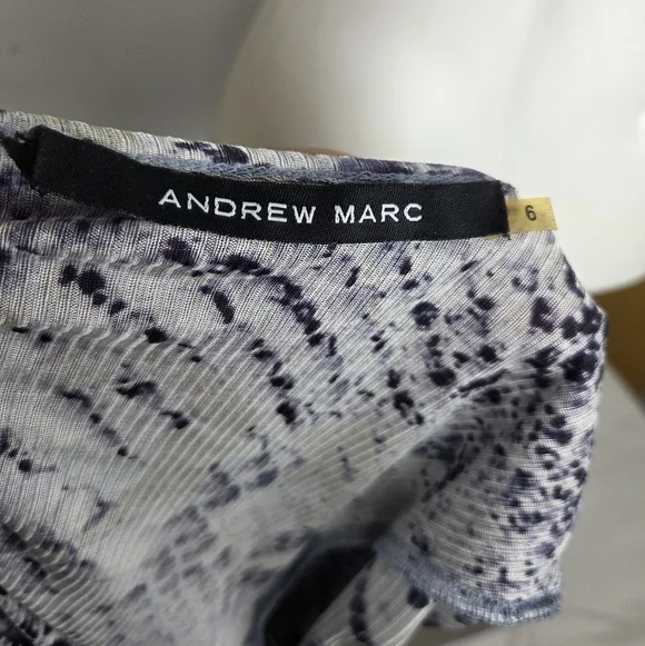 Andrew Marc Size 6 Backless Dress with Snake Print - Blue and Gray - Picture 8 of 12